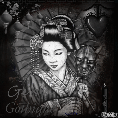 Geisha gothique - Бесплатни анимирани ГИФ