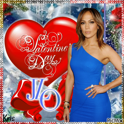 Jennifer Lopez Valentine's Day - Animovaný GIF zadarmo