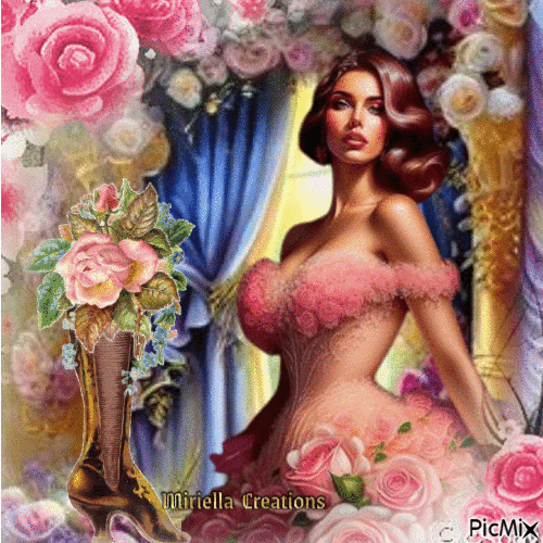 Contest!Une princesse et des roses - Ingyenes animált GIF