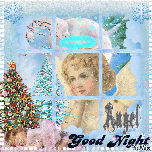 Good Night, Angel!(Winter theme) - GIF animado grátis
