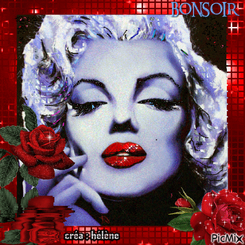 Marilyn ( Rouge Passion ) - GIF animé gratuit