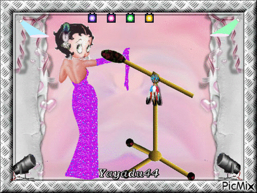 Betty Boop Pompompidou - Бесплатный анимированный гифка