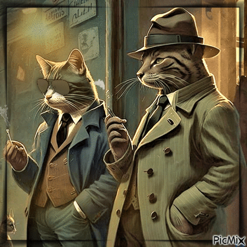 Mafia Cats - Bezmaksas animēts GIF