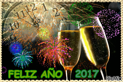 Feliz año 2017 - Gratis geanimeerde GIF