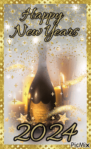 Happy New Years 2024 - GIF animasi gratis
