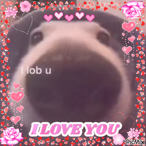 I love you dog - Безплатен анимиран GIF