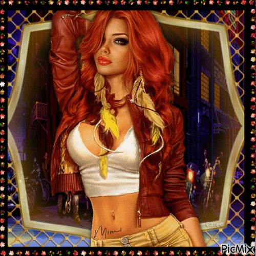Woman red hair - Gratis geanimeerde GIF