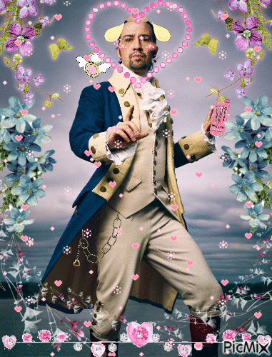 Alexander Hamilton is a flowergirl - Gratis geanimeerde GIF