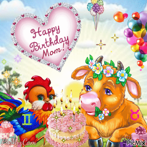 Happy Birthday Mom!! - Бесплатный анимированный гифка