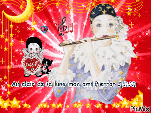 Mon Ami Pierrot - Безплатен анимиран GIF