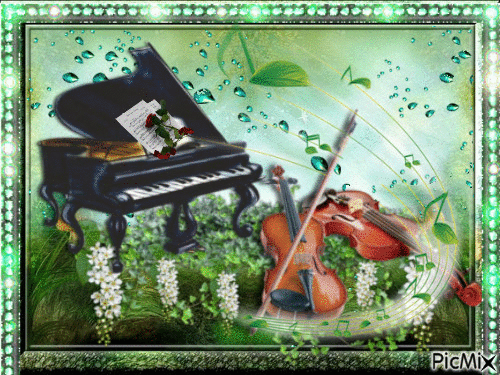 leçon de piano - Darmowy animowany GIF