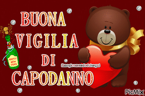 buona vigilia di capodanno dolce - Бесплатный анимированный гифка