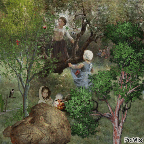 Picking apples. - Free animated GIF