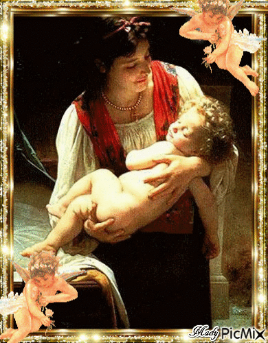 Mother and baby - Free animated GIF
