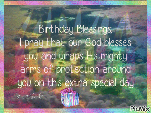 Birthday Blessings - Free animated GIF