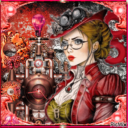 Rouge steampunk - Gratis animeret GIF