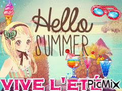 Hello summer ! - Bezmaksas animēts GIF