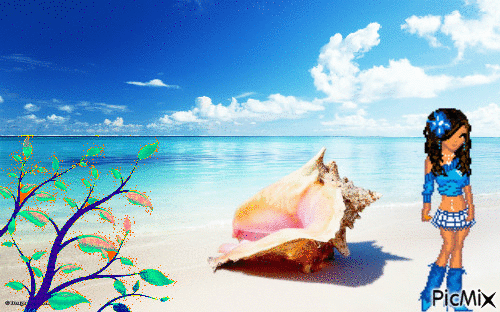 vacance à la mer - Безплатен анимиран GIF