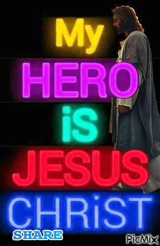 Jesus is my Hero - Gratis geanimeerde GIF