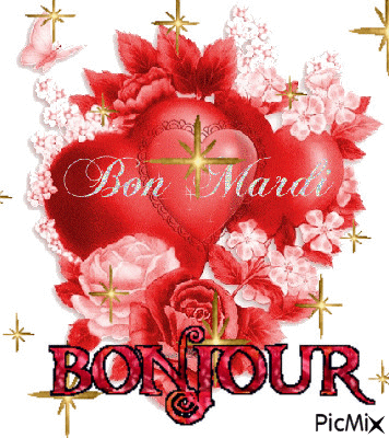 bonjour bon mardi - Bezmaksas animēts GIF