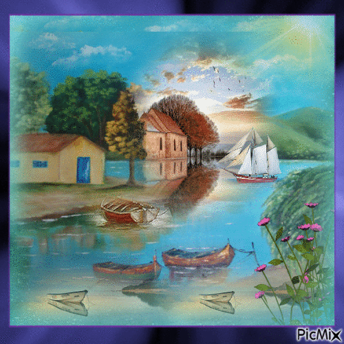 A lagoa azul - Ingyenes animált GIF