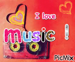I love music ! - Gratis geanimeerde GIF