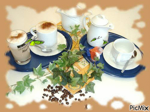 Guten Morgen Kaffee - GIF animé gratuit
