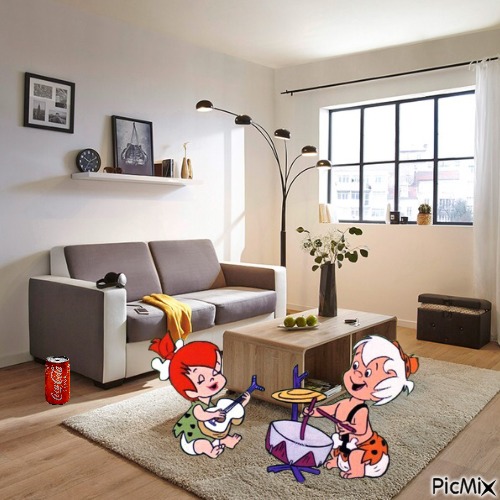 Pebbles and Bamm-Bamm in real life - bezmaksas png