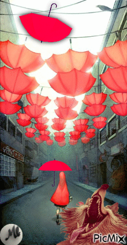 Caperucita roja en la ciudad - Zdarma animovaný GIF