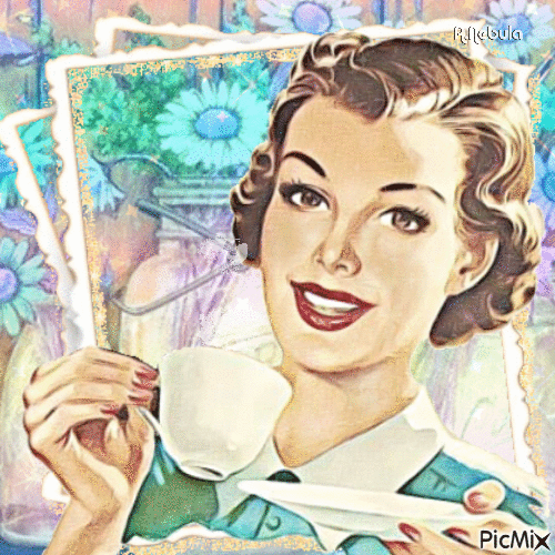 Vintage woman - Безплатен анимиран GIF