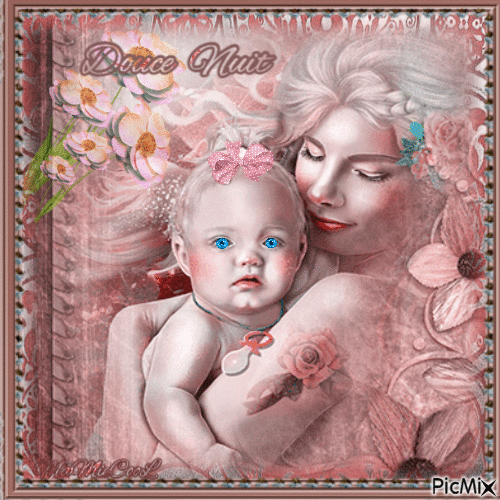 femme et son bébé - Gratis geanimeerde GIF