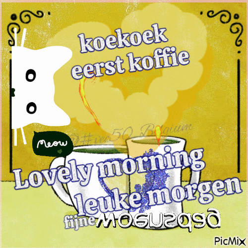 wednesday wo morning koffie vec50 - Gratis geanimeerde GIF