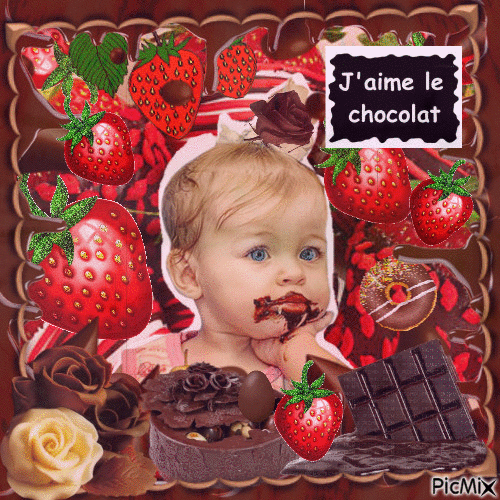 Chocolate and strawberries - Бесплатный анимированный гифка