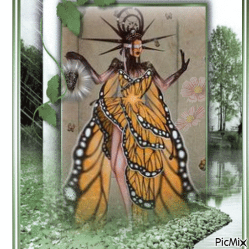 Mariposa monarca - GIF animé gratuit