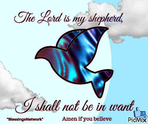 The Lord is my Shepherd - GIF animado grátis