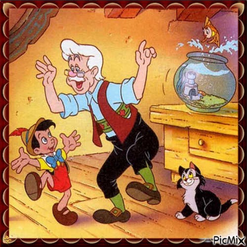 Pinocchio & Geppetto - nemokama png
