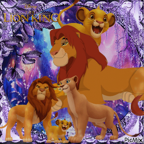 Der König der Löwen - Lila Töne - Δωρεάν κινούμενο GIF