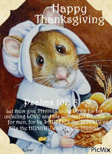Happy Thanksgiving Ps. 107:8-9 - 無料png