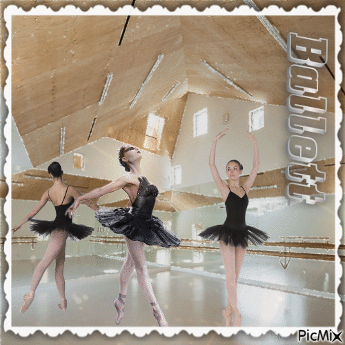 Ballett mit schwarzem Tutu - Безплатен анимиран GIF