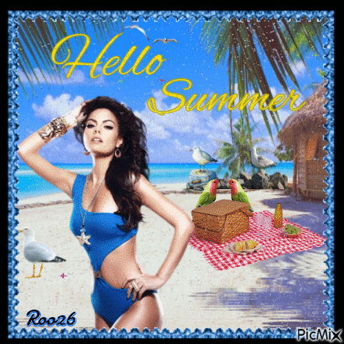 Hello Summer - Δωρεάν κινούμενο GIF