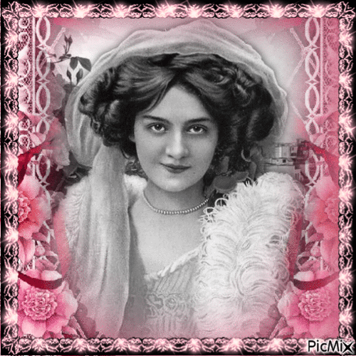 Porträt einer Frau in Schwarzweiss mit einer anderen Farbe - GIF animé gratuit