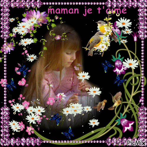 Maman je t'aime - Darmowy animowany GIF