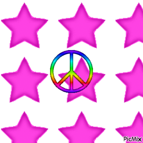 Stars and Peace - Безплатен анимиран GIF