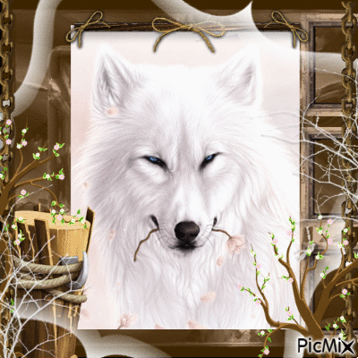 snow wolf - Gratis geanimeerde GIF
