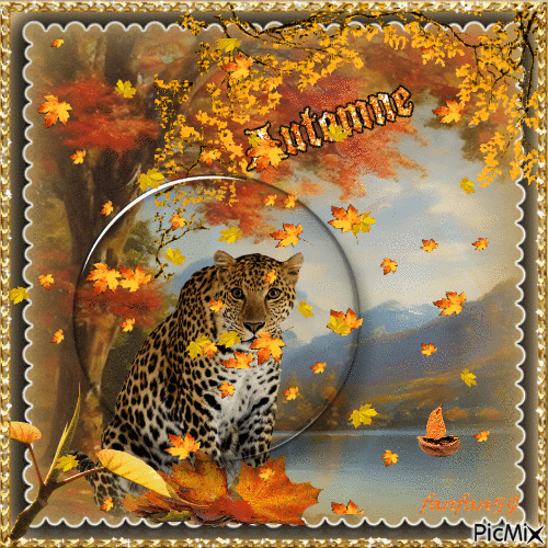 Le léopard d'automne - GIF เคลื่อนไหวฟรี