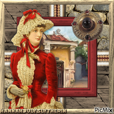 {{{Victorian Woman with a Bonnet}}} - Darmowy animowany GIF