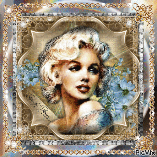 Marilyn Monroe, Actrice, Chanteuse américaine - Бесплатный анимированный гифка