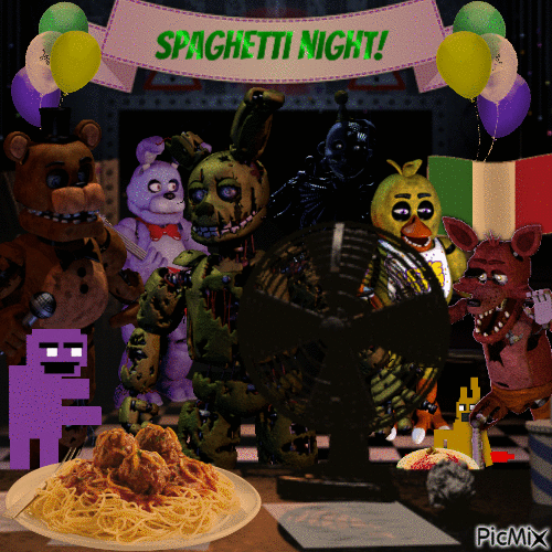 Spaghetti Night with my Friends!! - Zdarma animovaný GIF