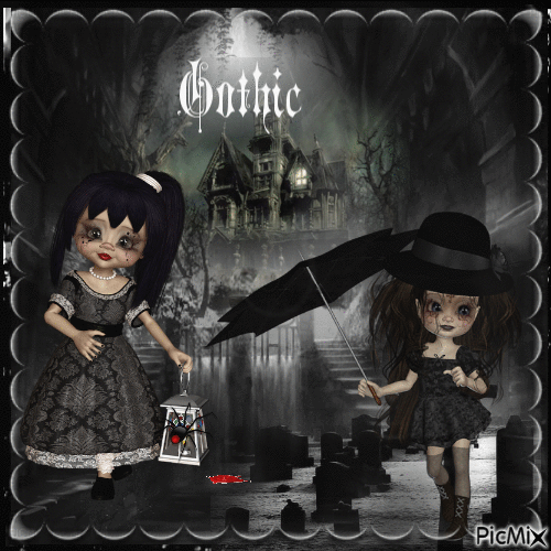poupée gothic - 無料のアニメーション GIF