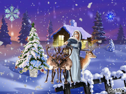 paysage de neige - Ingyenes animált GIF